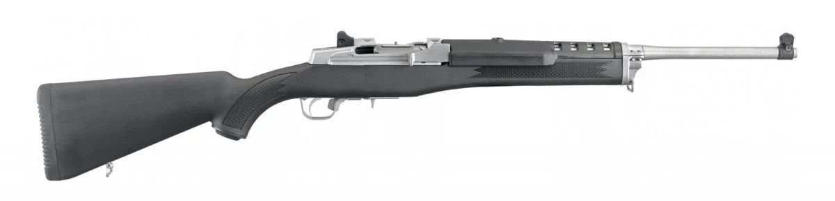 Ruger Mini-Thirty 7.62x39 Semi Auto Rifle - 5+1 Rounds | 18.5" Barrel | Fixed Stock | Synthetic | Stainless/Silver