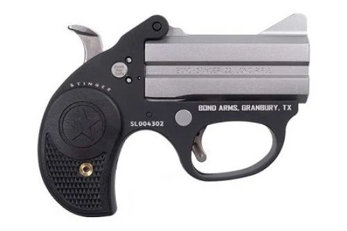 BOND STINGER .22 LR 3 ALUM FRAME PLASTIC GRIP - 2 Rounds | 3" Barrel | Stainless/Silver