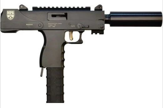 MasterPiece Arms 30SST Defender 9mm Pistol - 30+1 Rounds | 6" Barrel | Polymer Grips | Blue/Black | 3-Dot Sights