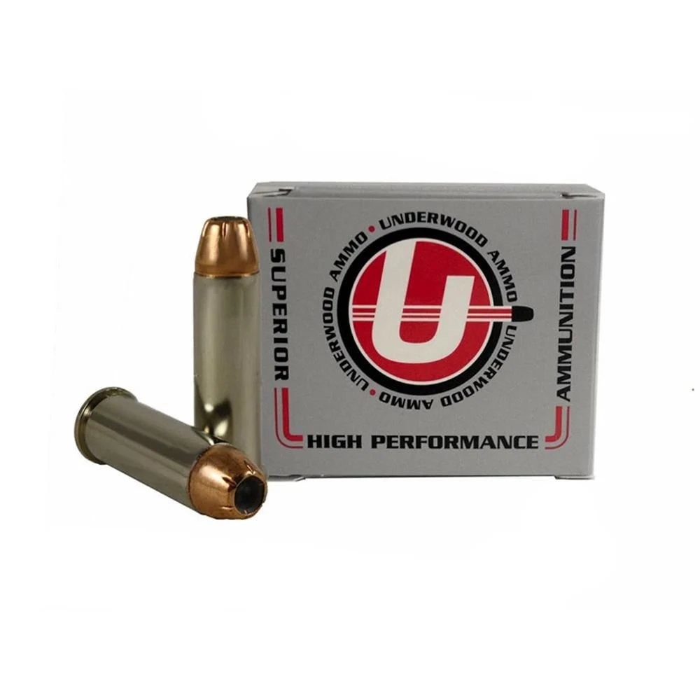 Underwood XTP Ammo 38 Special +P, 125 Grain, Jacketed Hollow Point, 20/Box - Brass Casing