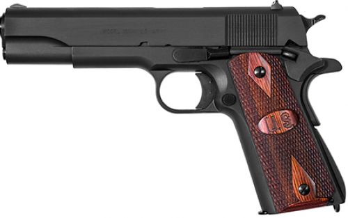Auto-Ordnance 1911-A1 GI, U.S. Logo Grip 45 ACP Pistol - 7+1 Rounds | 5" Barrel | Wood Grips | Blue/Black