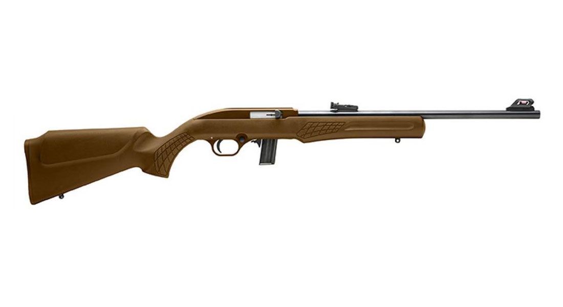 Rossi RS22 18" Midnight Bronze 22 Long Rifle Semi Auto Rifle - 10+1 Rounds | 18" Barrel | Black Synthetic Stock | Synthetic | Blue/Black