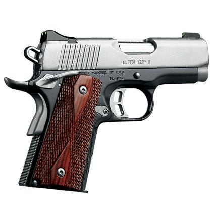 Kimber Ultra CDP II .45 ACP Semi Auto Pistol CA Compliant - 7 Rounds | 3" Barrel | Wood Grips | Two-Tone | Night Sights