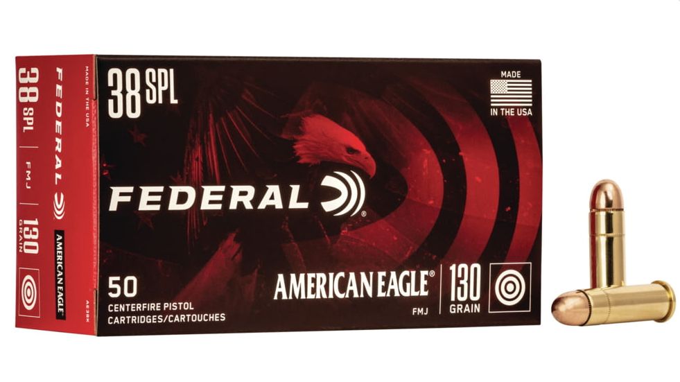 American Eagle 38SPL 130GR Full Metal Jacket 50RD - Brass Casing