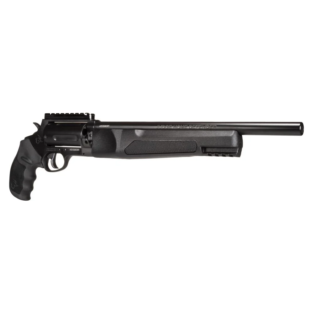 Taurus Judge Defender 410/45LC Revolver - 5 Rounds | 13" Barrel | Rubber Grips | Blue/Black