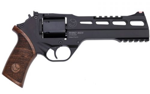 Chiappa Rhino 60DS Black Anodized 357 Magnum Revolver - 6 Rounds | 6" Barrel | Wood Grips | Blue/Black
