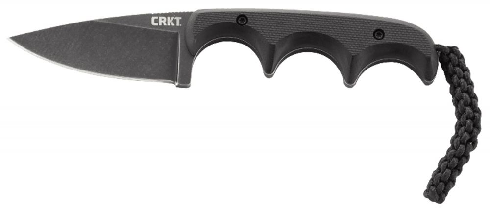 Columbia River Minimalist 2.16" Drop Point Plain Black Stonewash 5Cr15MoV SS G10 Black Handle Fixed