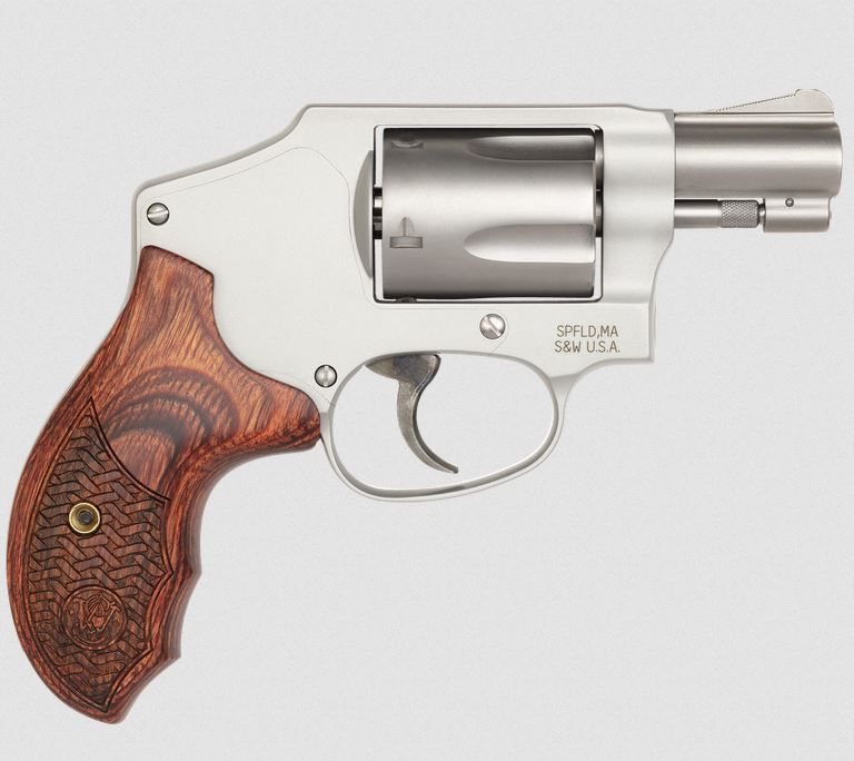 Smith & Wesson Performance Center Model 642 .38 Special Revolver - 5 Rounds | 1.875" Barrel | Wood Grips | Stainless/Silver | 3-Dot Sights