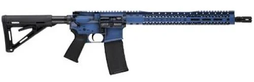 Black Rain We The People, Blue Battleworn 223 Remington/556NATO Semi-automatic Rifle - 30 Rounds | 16" Barrel