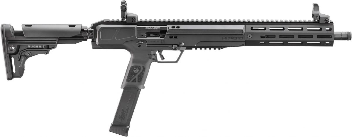 Ruger LC Carbine 10mm Semi Auto Rifle w/Folding Stock, Flip Up Sights, 30+1 - 30+1 Rounds | 16.25" Barrel