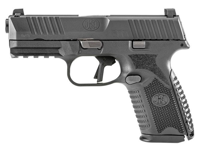 FN 509M Mid Size 4" 9mm 15rd Black, Night Sights - 15+1 Rounds | 4" Barrel | Polymer Grips | Blue/Black | Night Sights