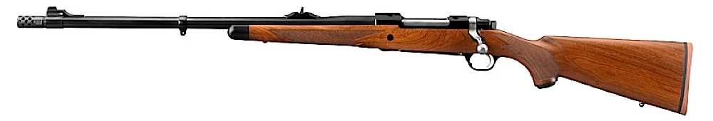 Ruger HM77LRSB 375 RUG MZBRK Black Left Handed - Wood Stock