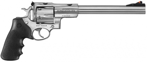 Ruger Super Redhawk .44 Magnum Revolver - 6 Rounds | 9.5" Barrel | Rubber Grips | Stainless/Silver | 3-Dot Sights