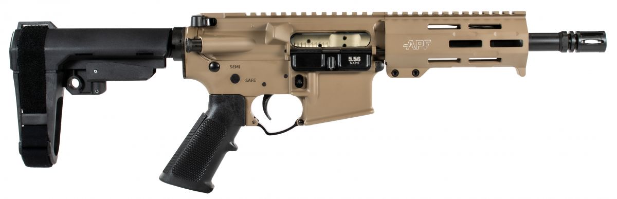APF 5.56 NATO Semi Auto Pistol - 30+1 Rounds | 7.5" Barrel | FDE/Tan