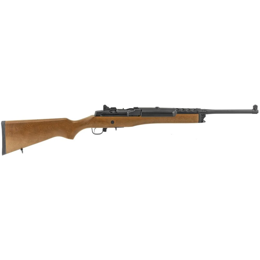 Ruger Mini-14 Ranch 5.56x45 NATO 18.5" Blued, Hardwood Stock 5+1 - 5+1 Rounds | 18.5" Barrel | Wood | Blue/Black