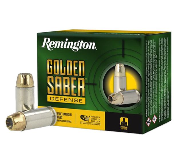 Remington Ammunition Golden Saber Defense 40 S&W 165 gr Brass Jacket Hollow Point (BJHP) 20 Bx/ 25 Cs - Brass Casing