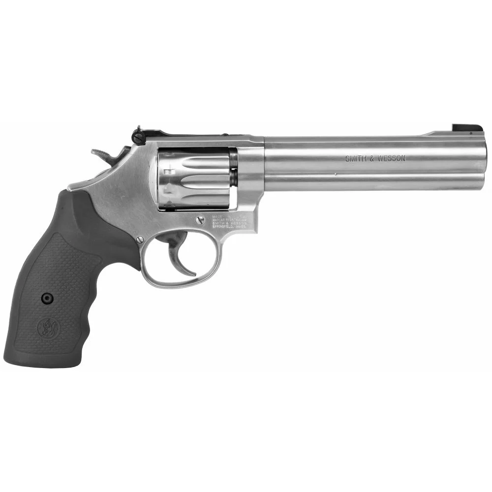 Smith & Wesson Model 617 10 Round 6" 22 Long Rifle Revolver - 10 Rounds | 6" Barrel | Polymer Grips | Stainless/Silver | 3-Dot Sights