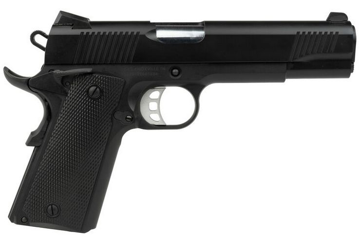 Tisas 1911 Duty .45 ACP 5" Black Cerakote Finish 8+1 - 8 Rounds | 5" Barrel | Polymer Grips | Blue/Black | 3-Dot Sights