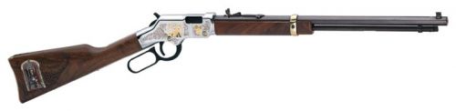 Henry Lever Freemasons Tribute Lever .22 LR- 16+1 Rounds | 20" Barrel | American Walnut Stock | Wood | Blue/Black