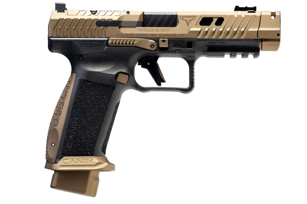 Canik TTI Combat 9mm 4.6" Optic Cut Slide, Bronze Cerakote - 18+1 Rounds | 4.60" Barrel | Fiber Optic Sights