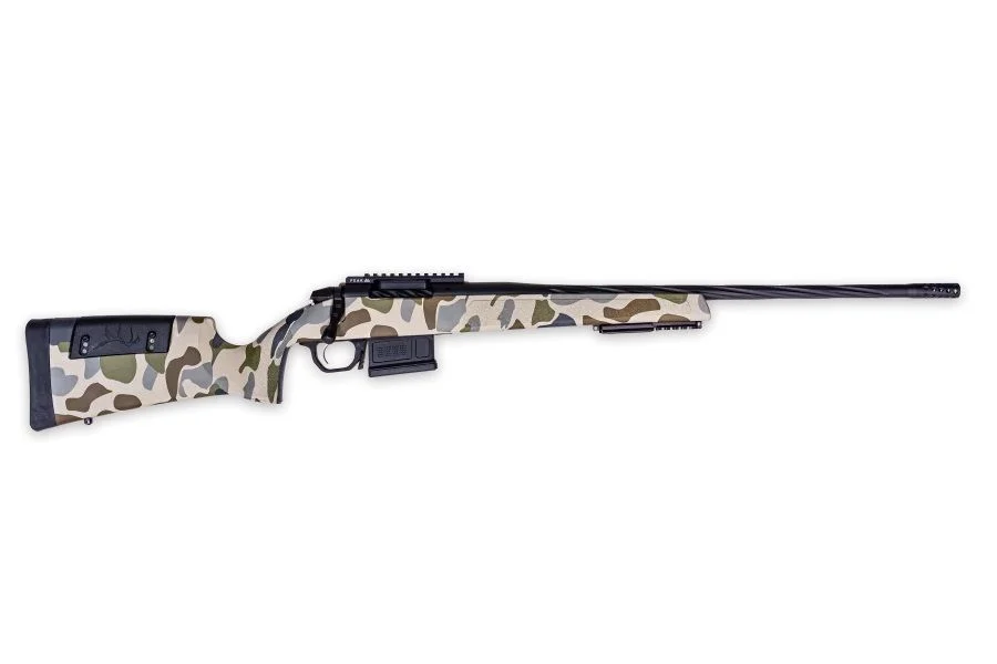 Weatherby 307 Hush 308 Winchester Bolt Action Rifle - 5+1 Rounds | 22" Barrel | Camo Stock | Blue/Black