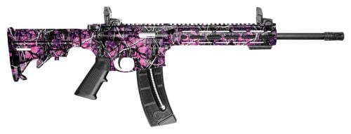 Smith & Wesson M&P15-22 Sport M-LOK Muddy Girl 22 Long Rifle Semi Auto Rifle - 25+1 Rounds | 16.5" Barrel | Synthetic | Blue/Black