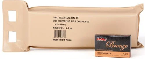 PMC Battle Packs Bulk Ammo .223 Remington FMJ-BT 55GR 200Box - Brass Casing