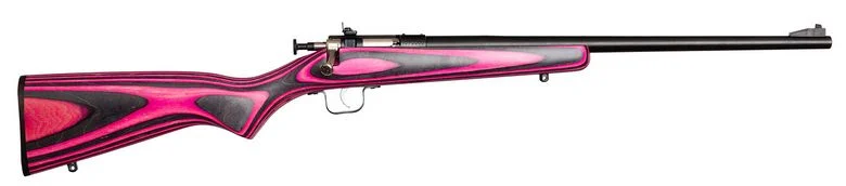 Crickett Pink Laminate Youth 22 Long Rifle Bolt Action Rifle - 1 Round | 16.12" Barrel | Pink Stock | Synthetic | Stainless/Silver