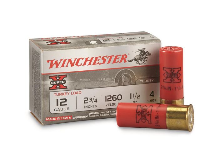 WinchesterSuper X Turkey 12 GA 2-3/4" 1-1/2 oz#4 Copper plated 10rd box