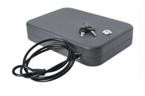 SNAP SAFE LOCK BOX SMALL 2-KEYS - Black Color | Key Entry | Gun Safe Type