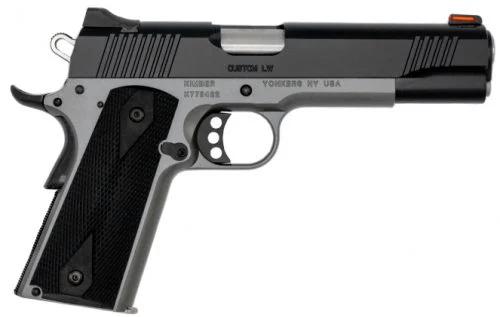 Kimber 1911 Custom LW Shadow Ghost 45 ACP Pistol - 8 Rounds | 5" Barrel | Rubber Grips | Stainless/Silver