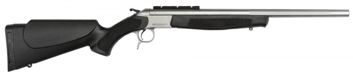 CVA Scout Takedown 243 Winchester Single Shot Rifle - 1 Round | 20" Barrel | Black Stock | Stainless/Silver