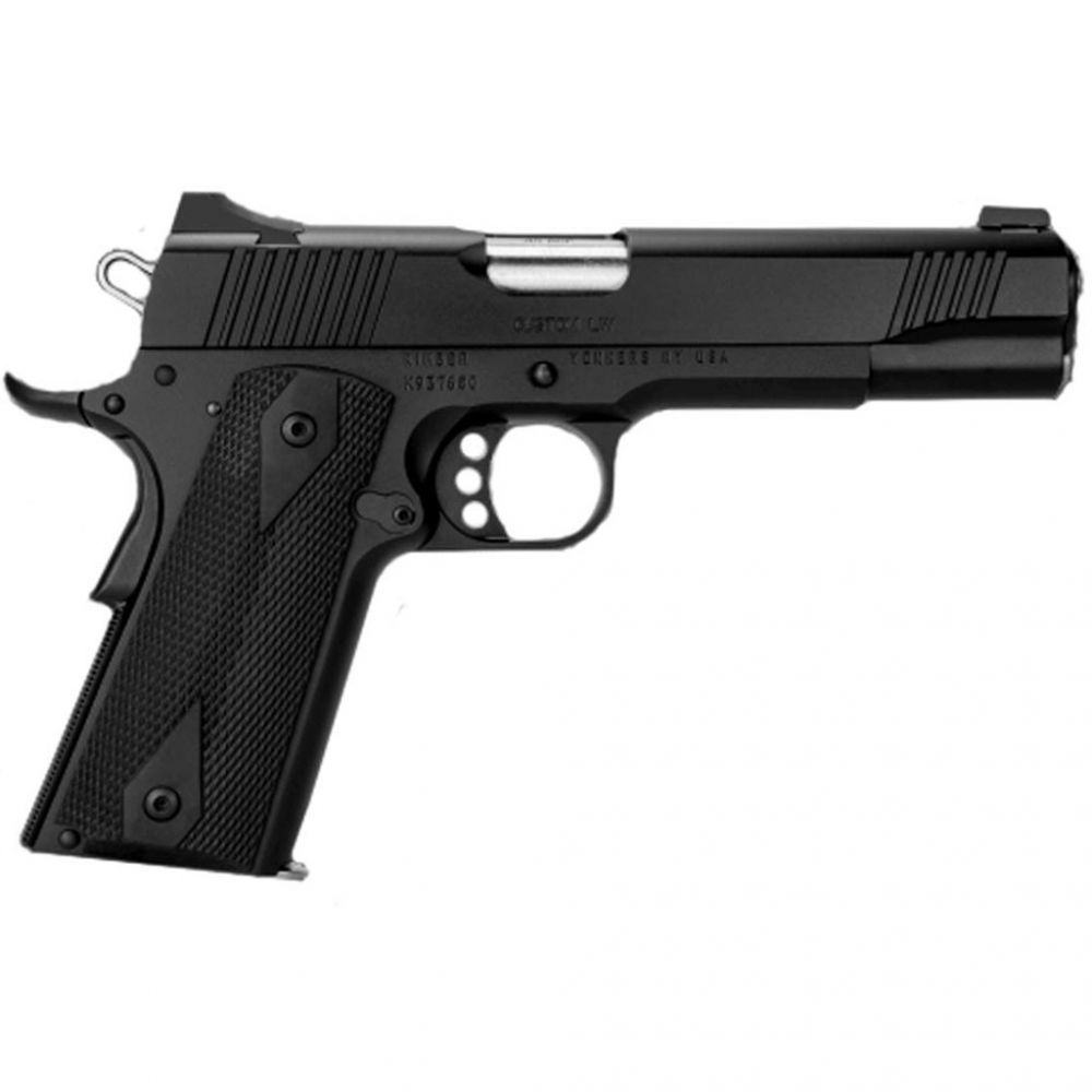Kimber Custom LW Liberty 1911 .45 ACP Semi Auto Pistol - 7+1 Rounds | 5" Barrel | Rubber Grips | Black | 2-Dot Sights