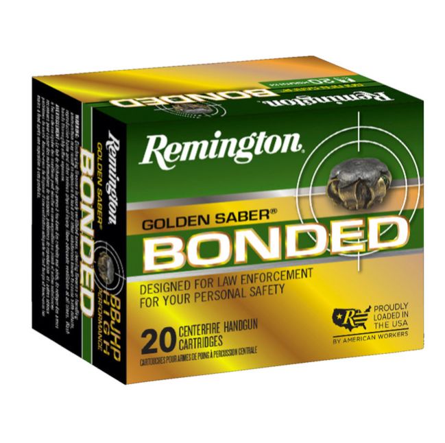 Remington Ammunition Golden Saber Defense 40 S&W 180 gr Brass Jacket Hollow Point (BJHP) 20 Bx/ 25 Cs - Brass Casing