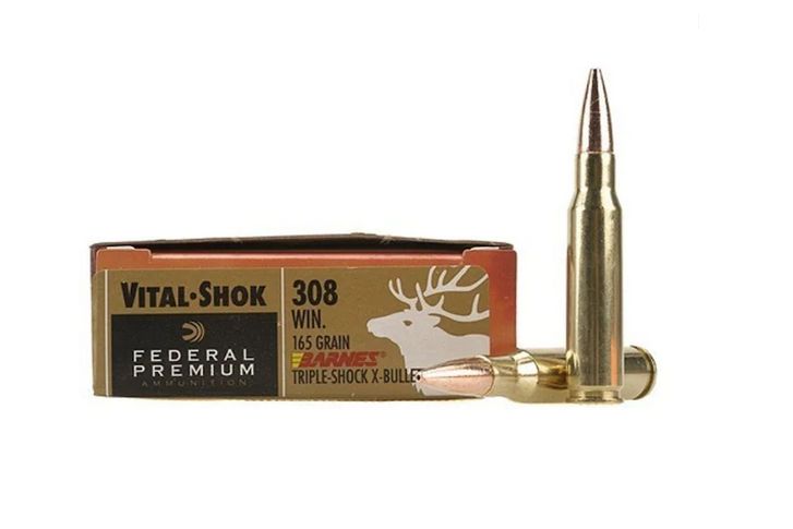 Federal Premium 308 Winchester 165 Grain Barnes Triple Shock - Brass Casing