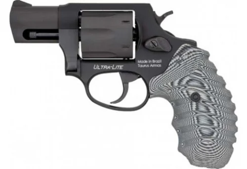 Taurus 856 Ultra-Lite Black/Gray VZ Grip 38 Special Revolver - 6 Rounds | 2" Barrel | Blue/Black | 3-Dot Sights