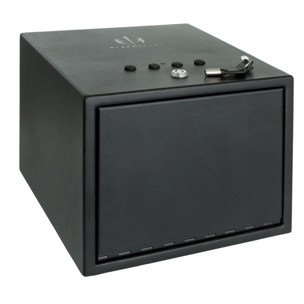 BlackHeart Double Gun Hard Pistol Vault w/ Shelf Black