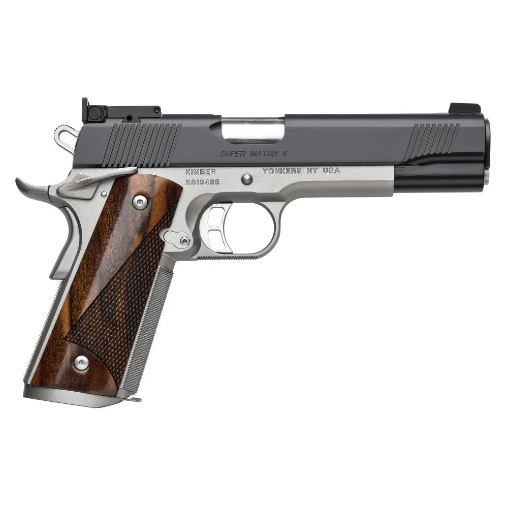 Kimber Super Match II 45 ACP Semi Auto Pistol - 8+1 Rounds | 5" Barrel | Wood Grips | 3-Dot Sights