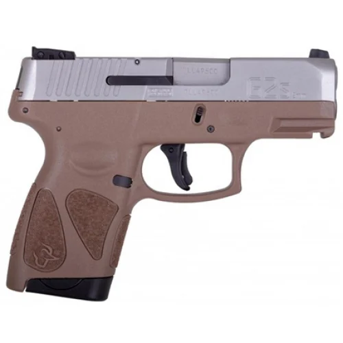Taurus G2S 9mm Sil/Brown 3.25" Striker Fired 2 - 7rd magazin - 7 Rounds | 3.25" Barrel | Stainless/Silver