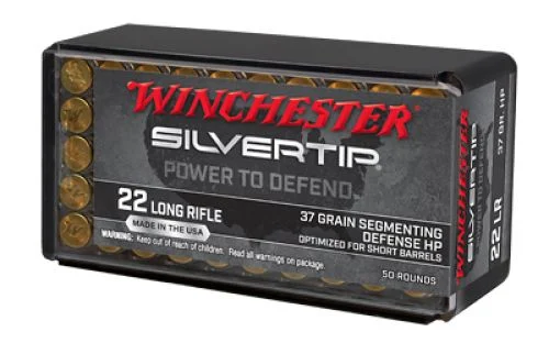 Winchester Ammo Wildcat 22 LR 37 gr Silvertip Hollow Point 50 Bx/20 Cs - Brass Casing