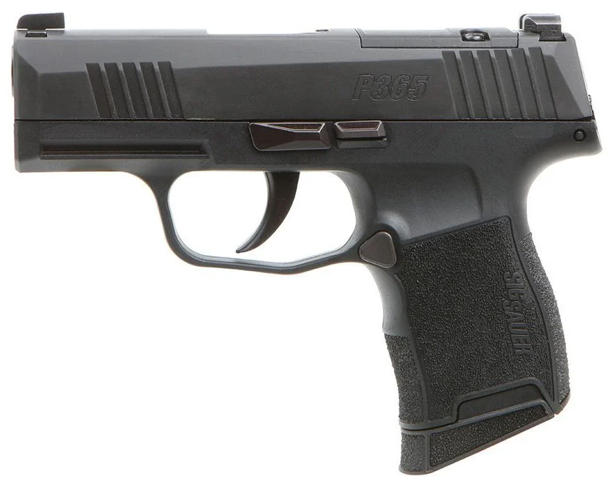 Sig Sauer P365 9mm Semi Auto Pistol - 10+1 Rounds | 3.1" Barrel | Polymer Grips | Black | Night Sights