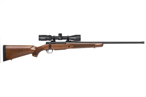Mossberg & Sons Patriot 300Win w/Vortex Scope/ Threaded Barrel - 3+1 Rounds | 24" Barrel | Walnut Stock | Wood | Blue/Black