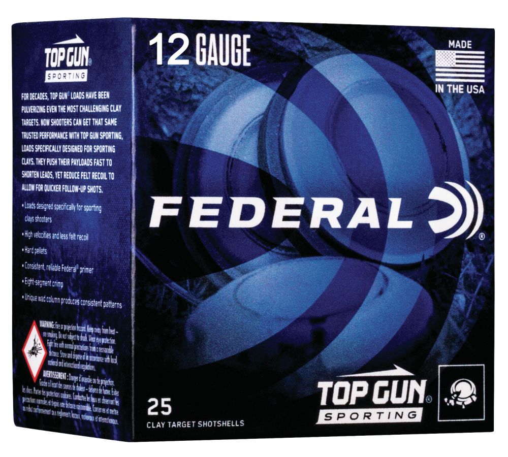 Federal Top Gun Sporting12 ga Ammo 2.75 " 1330 FPS 1 oz. #7.5 Shot 25rd box