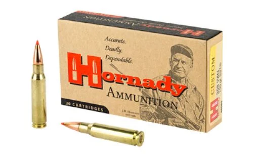 Hornady Custom .308 Winchester150 Grain Super Shock Tip 20rd box - Brass Casing