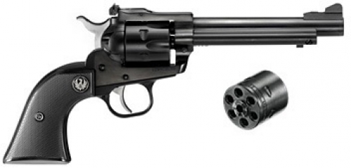 Ruger Single-Six Convertible Blued Adjustable Sight 5.5" 22 Long Rifle / 22 Magnum / 22 WMR Revolver - 6 Rounds | 5.5" Barrel | Rubber Grips | Blue/Black | 3-Dot Sights
